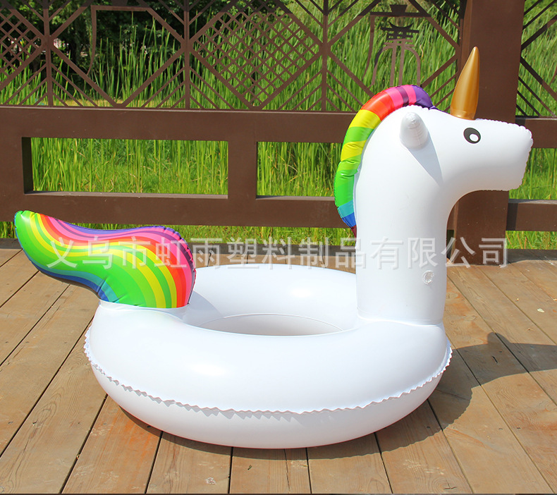 虹雨新款儿童独角兽游泳圈批发可爱卡通腋下圈加厚充气玩具气模详情4
