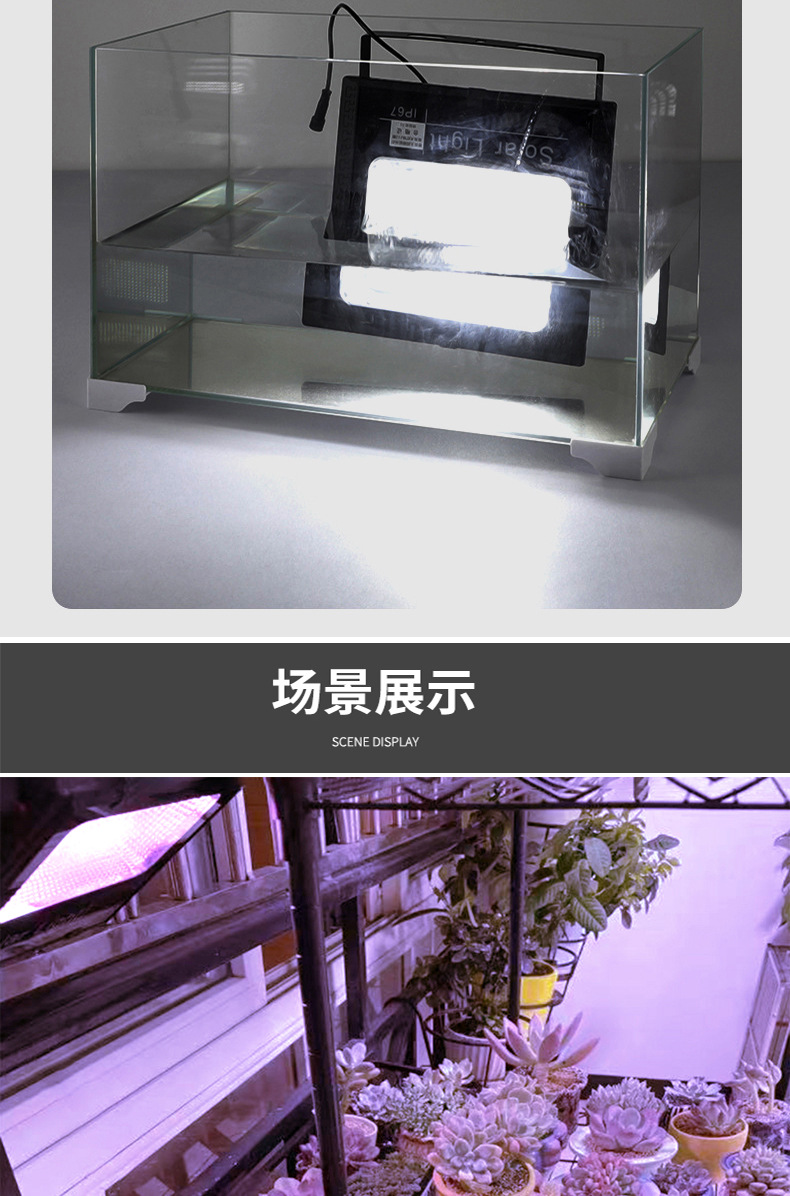 Solar floodlights, indoor greenhouse vegetable and succulent led outdoor full-spectrum plant growth lights, supplementary lighting lights pic 13