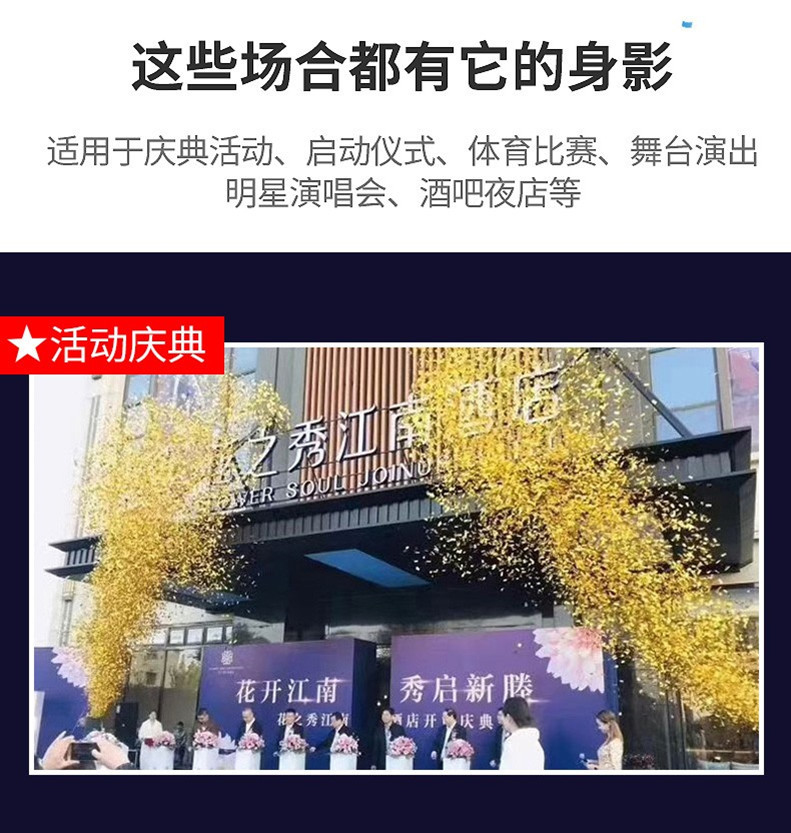 二氧化碳气动彩虹机庆电酒吧气氛喷纸机活动彩纸机舞台气氛设备详情5