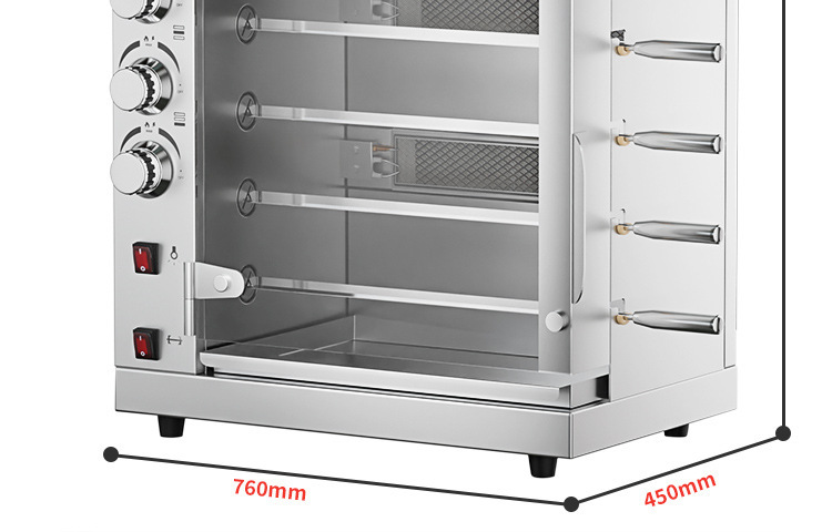 Commercial vertical multi-functional 3-roller, 5-roller and 7-roller chicken roasting ovens, fully automatic rotating chicken roasting equipment specially designed for hotels and restaurants pic 20