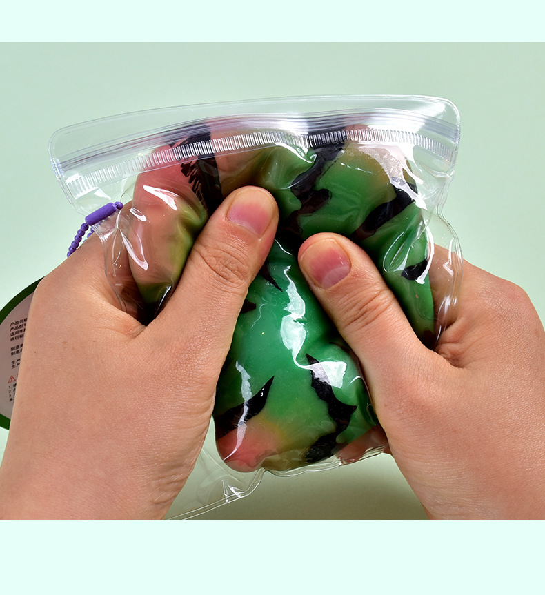 Wet soft slow rebound stress-relieving watermelon PVC bag packaging fluid fruit food play squeeze fun stress-relieving toys wholesale pic 14