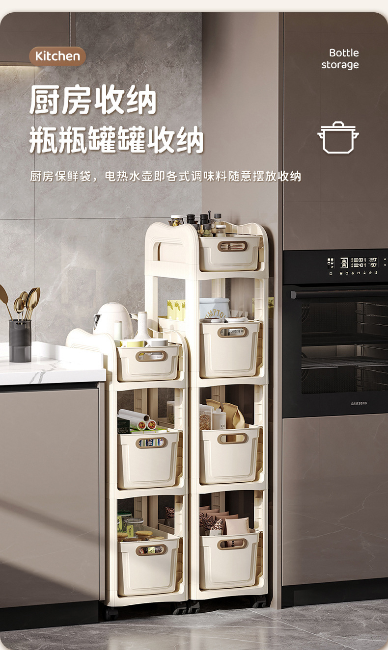 The schoolbag rack, drawer-type movable trolley, book storage rack under the table, multi-layer bookshelf and mobile rack save space pic 13