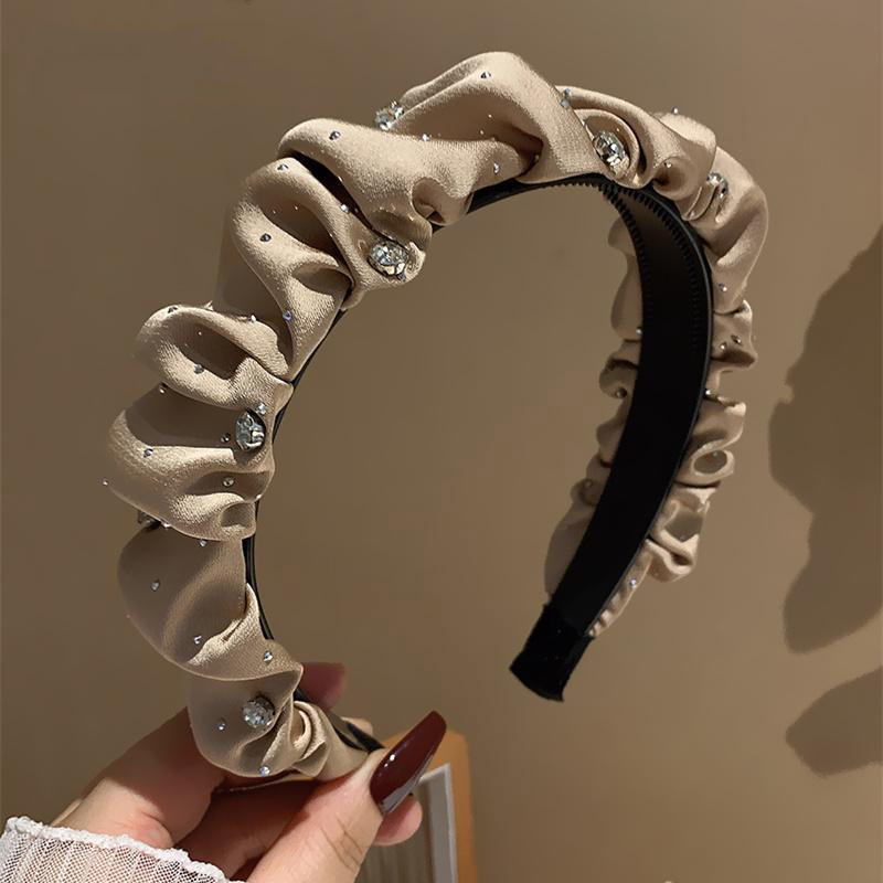 高颅顶褶皱发箍夏季新款复古法式网红头箍压碎发卡气质百搭发饰品详情5