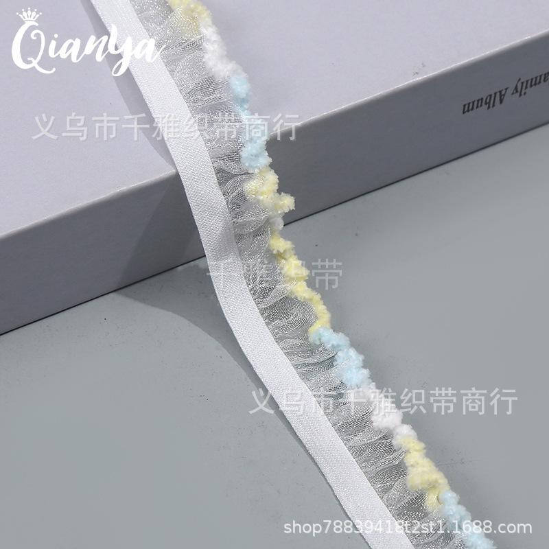 工厂现货1.7cm彩色花边松紧带手工diy服装辅料玩具娃娃装饰彩带详情10