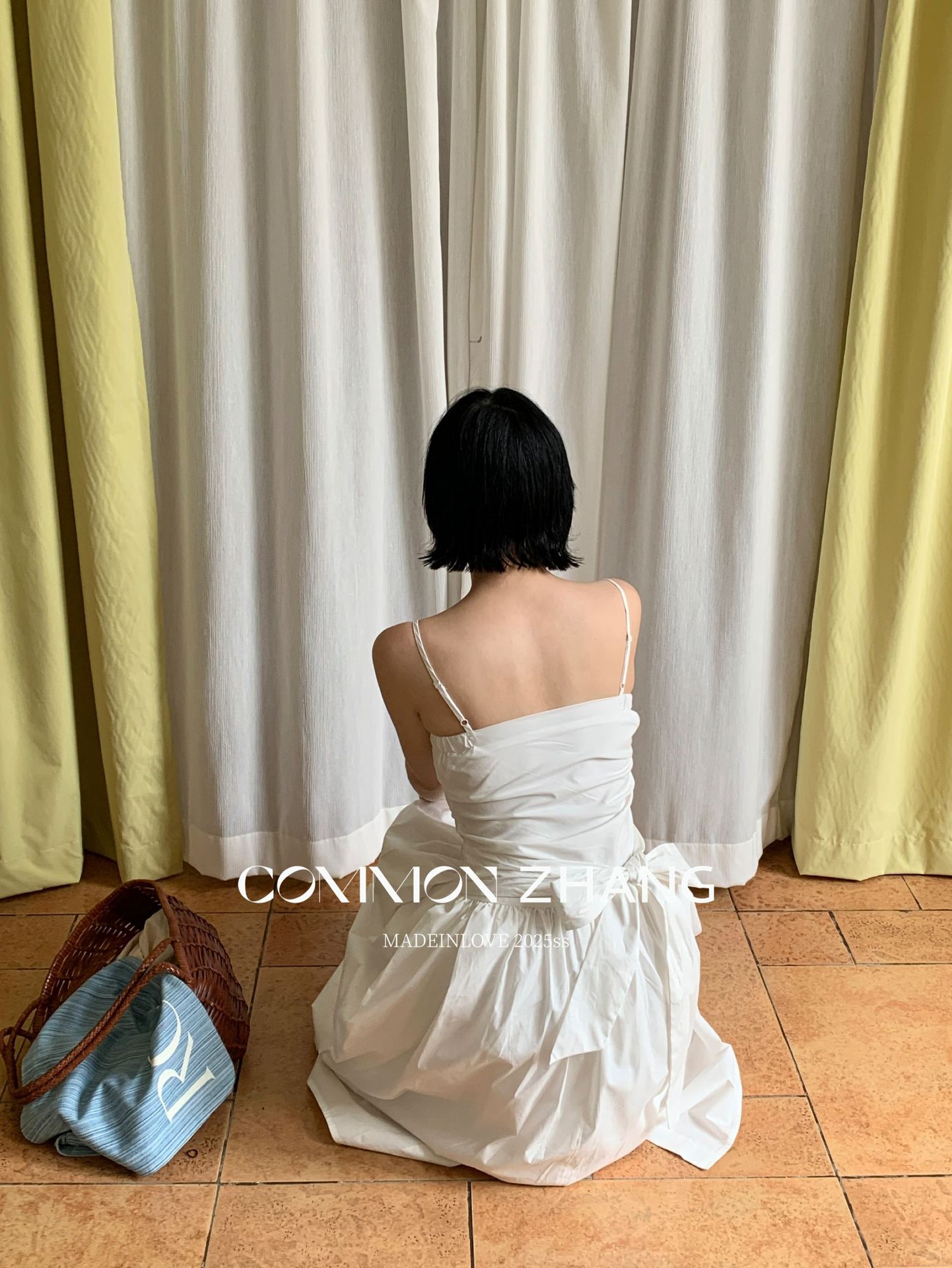 CZ ZHANG Summer Multi-color mint Mamba style lace-up waist-cinching and slimming halter flower bud dress for women B26925 pic 7