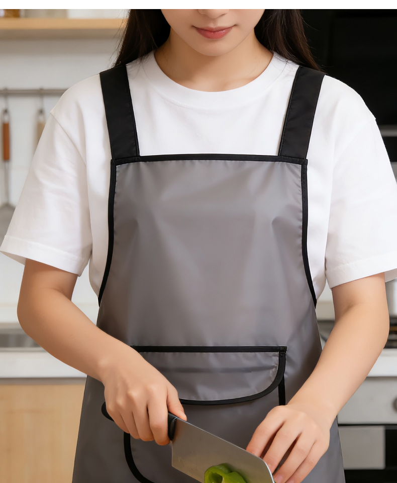 免洗围裙女家用厨房防水防油餐饮做饭专用透明TPU材质年轻工作服详情16