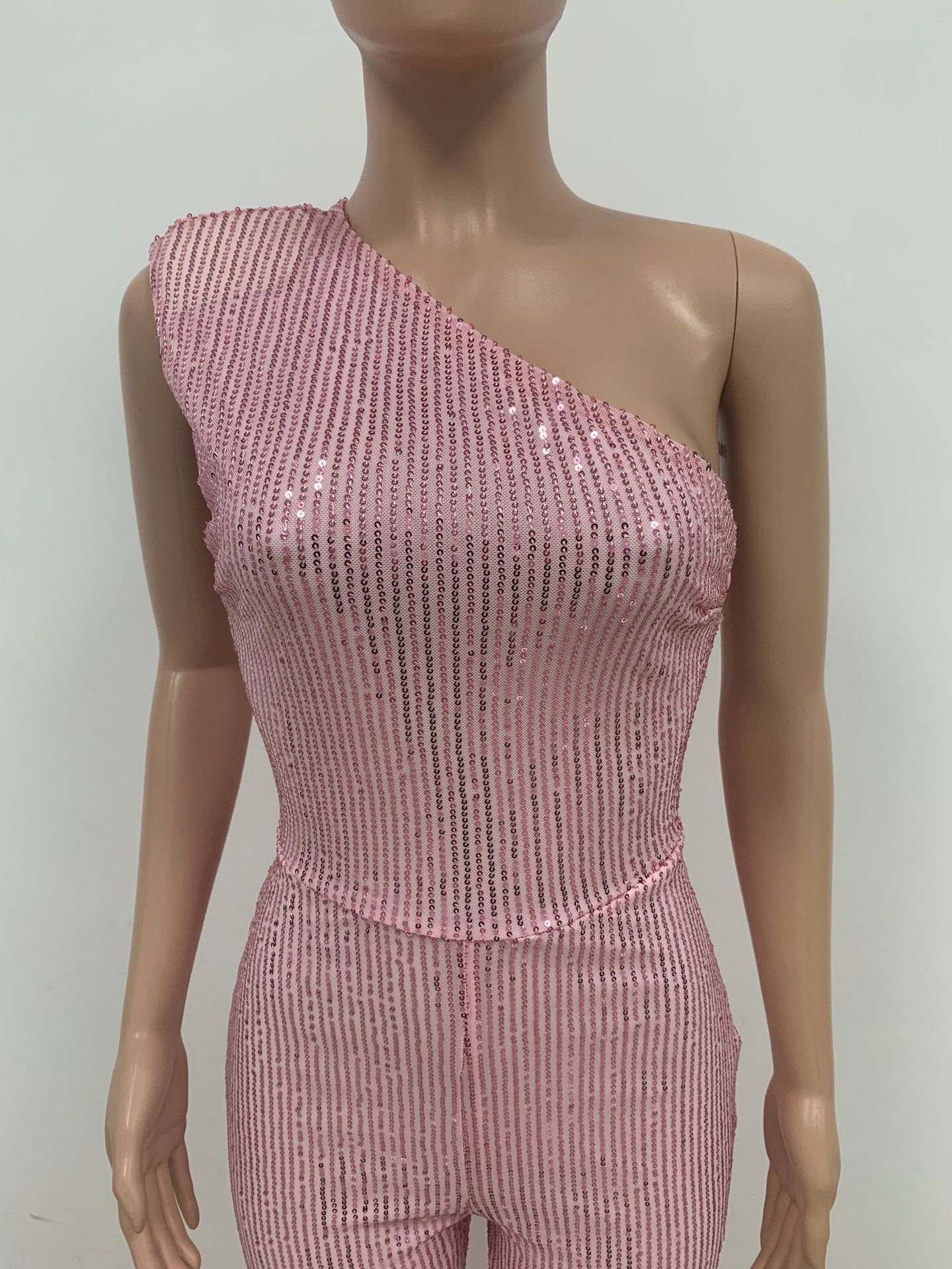 新中式无袖连体衣独立站夏季单肩亮片连体裤女批发详情113