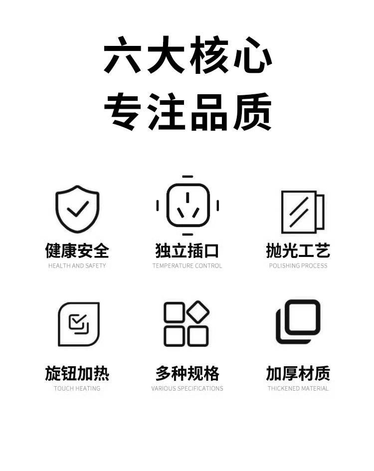 Electric heating buffet stove, flip cover stainless steel buffet stove, hotel tableware, square breakfast stove, insulated pot, commercial pic 2