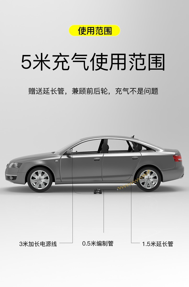 车载充气泵12V双缸大功率汽车轮胎打气泵便携式车用冲气泵打气筒详情6