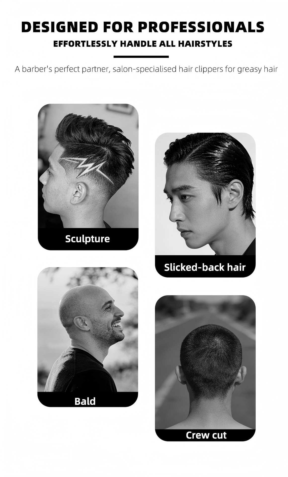 DALING 0021 Hair clipper with digital display USB charging oil head clipper for home hair salon engraving haircuts pic 4