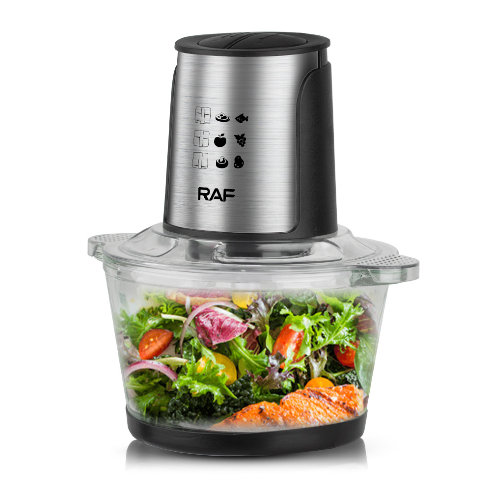 RAF European and American standard cross-border household electric meat grinder, glass visible stuffing grinder, garlic grinder, meat grinder, 2L pic 4