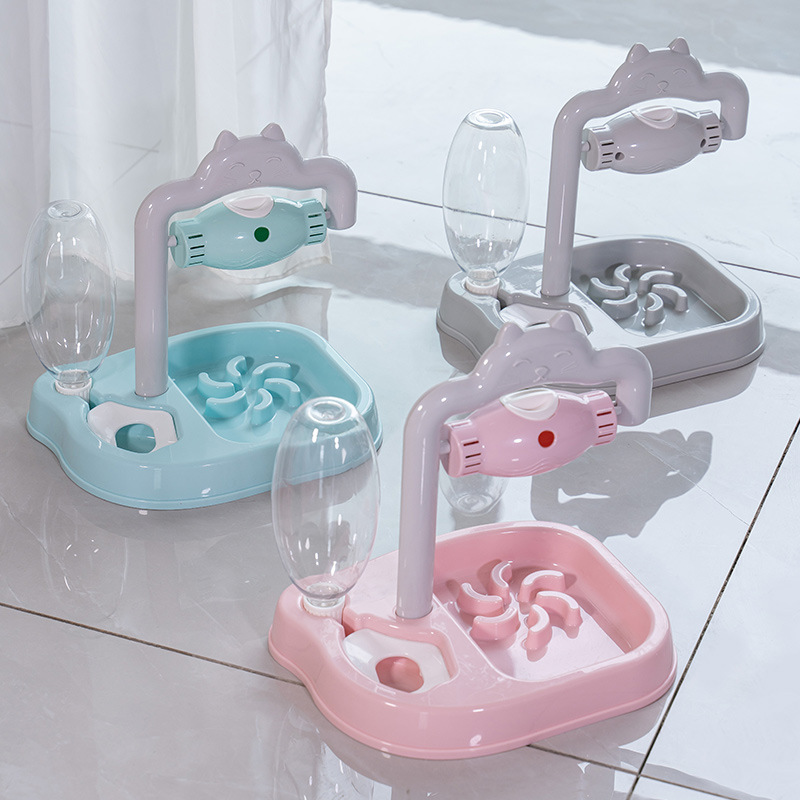 Tazón para mascotas puzzle drain food juguetes para gatos perro anti-asfixia tazón de comida lenta alimentación automática agua anti-mojado boca tazón para gatos artefactos de alivio pic 3