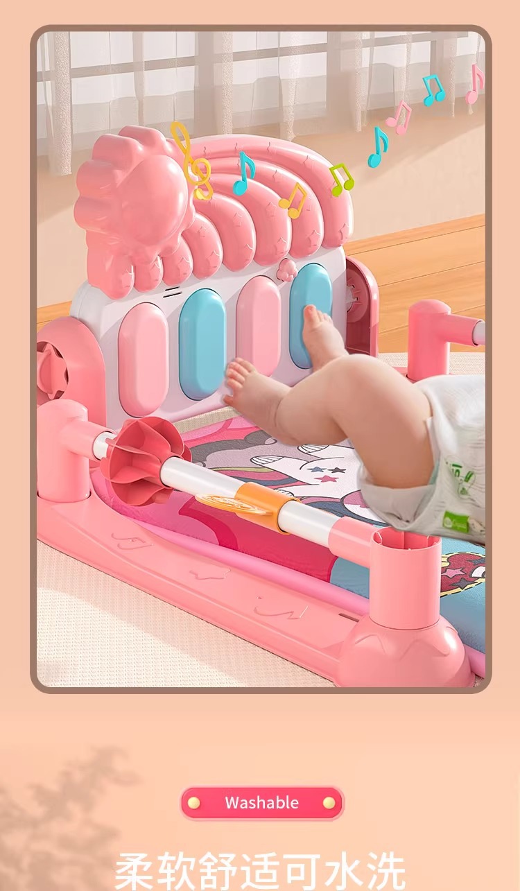 Baby fitness racks, music pedal piano toys, and piano play pads for newborns aged 0-36 months are selling well across borders pic 9