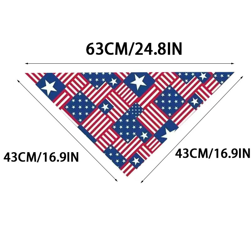 Rongka Pet Cross-border New European and American pet triangular scarves, polyester puppy scarves, dog neck scarves, saliva wipes, cat scarves and decorative items pic 2
