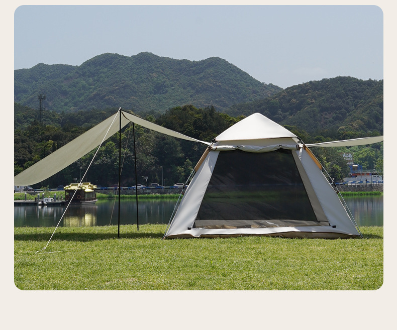 厂家批发二合一全自动折叠帐篷天幕户外野营防晒防风运动露营用品详情18