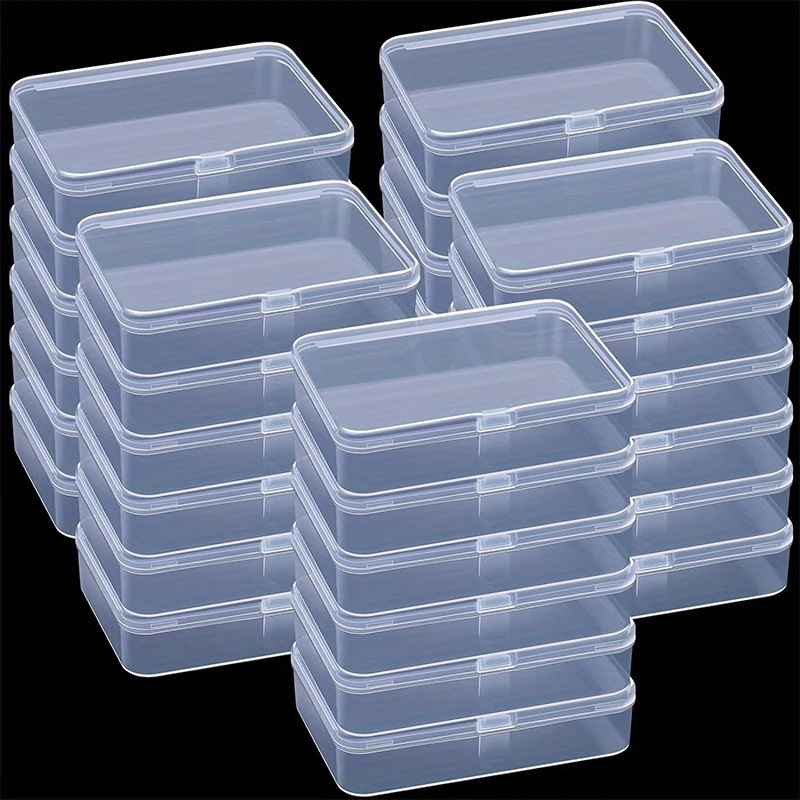 Cuadrado transparente portátil joyero collar caja accesorios caja de almacenamiento de uñas caja de pendientes pic 14