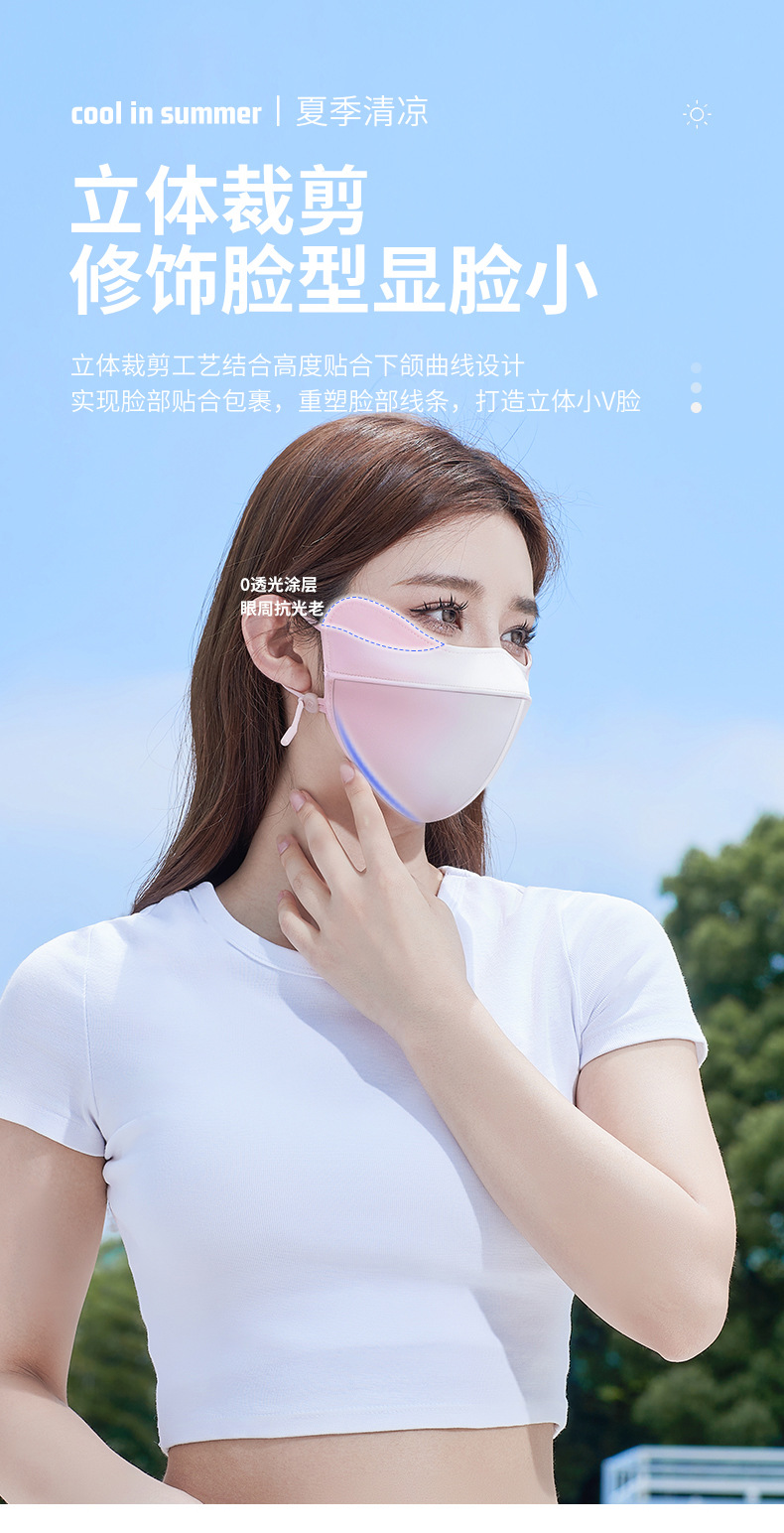 冰丝防晒面罩女性夏季防嗮面罩透气轻薄口罩详情17