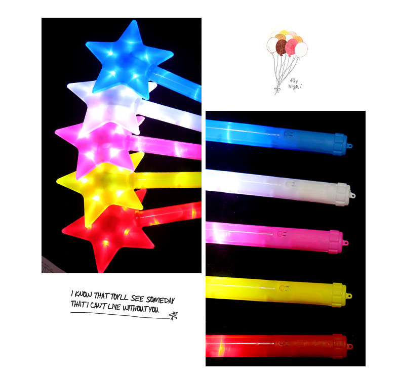 Large five-pointed star flash sticks, flat seven-color five-pointed star glow sticks, concert luminous gifts manufacturer wholesale pic 12