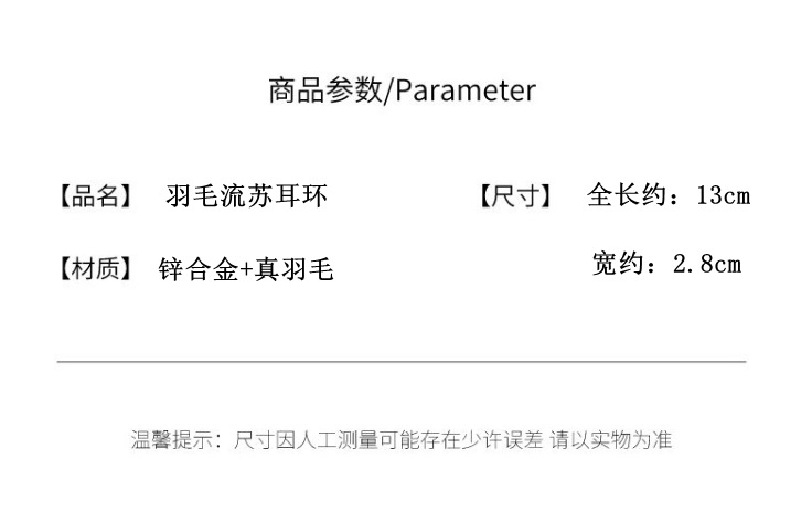 波西米亚羽毛耳环女氛围感长款显脸瘦旅游耳饰民族风云南度假配饰详情3