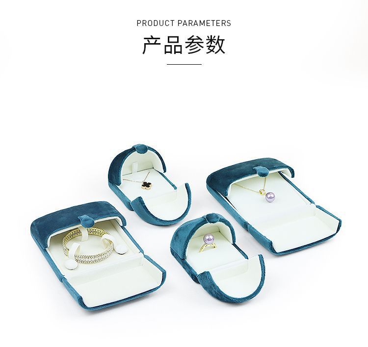 双开绒布首饰盒按扣珠宝戒指盒手镯手链包装盒珍珠项链盒子高级感详情11