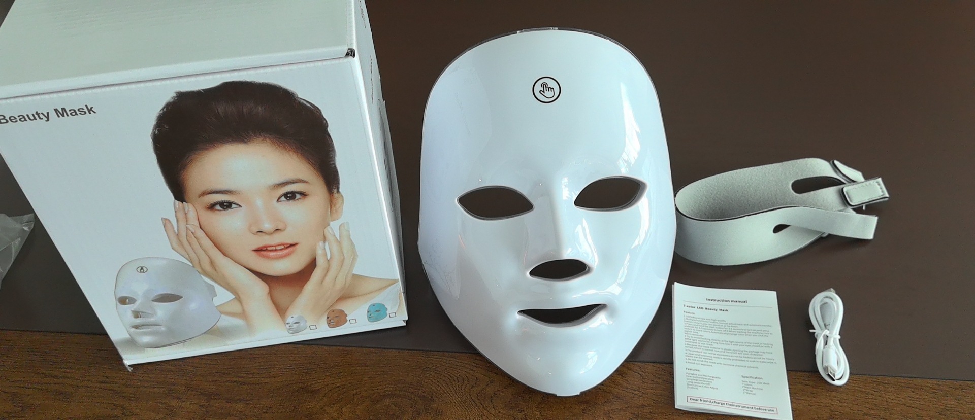 跨境大排灯脸部美容仪美容面具彩光嫩肤仪光疗家用电器一体面罩灯详情12