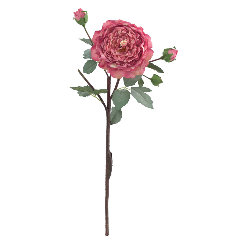 欧式复古仿真花焦边大牡丹假花芍药客厅餐桌花瓶插花绢花摄影道具详情21