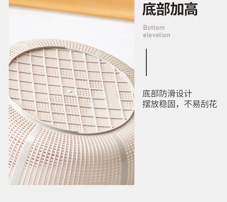 沥水篮家用篮子耐摔圆形厨房洗菜盆加厚密孔筛麻辣烫小吃菜篮批发详情12