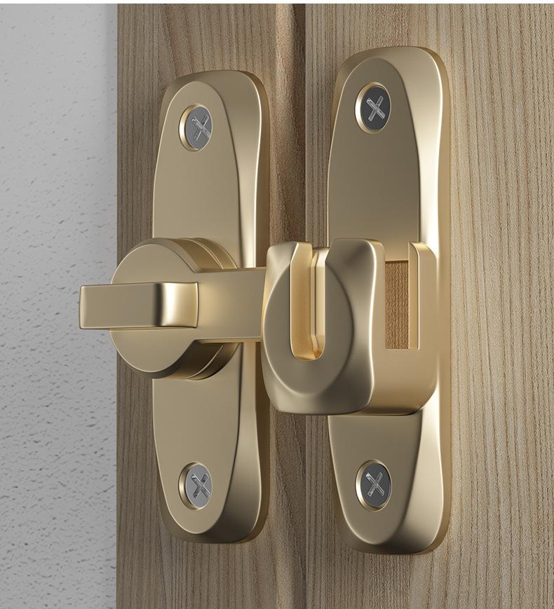 One-piece consignment of latch door bolts, sliding door locks, door locks without drilling, simple bathroom sliding door clips, 90-degree protection pic 26
