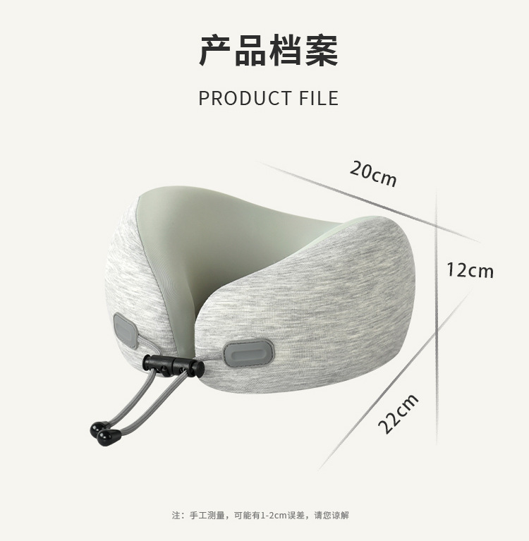 Wholesale memory foam U-shaped pillows, portable travel neck pillows, U-shaped neck pillows for planes, cars, high-speed trains, and naps pic 21