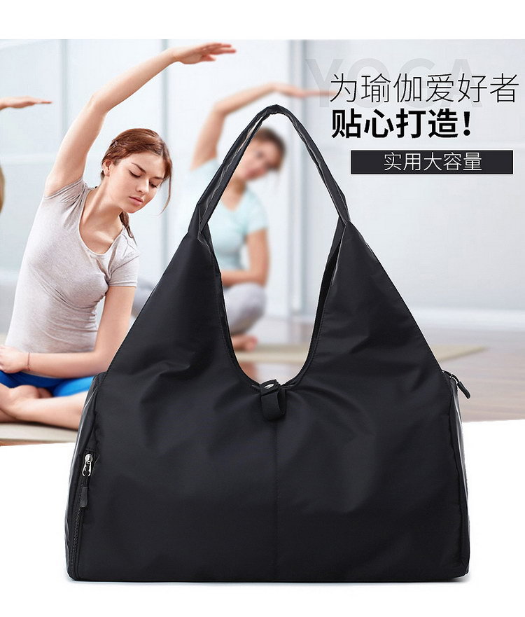 运动瑜伽包女可印LOGO游泳训练大容量健身包轻便单肩手提旅行袋男详情3