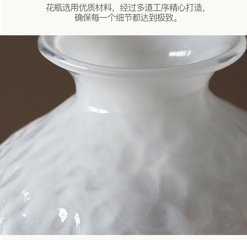 富雅玻璃新款渐变色中古花瓶玻璃中式插花客厅玄关酒店禅意摆件详情8