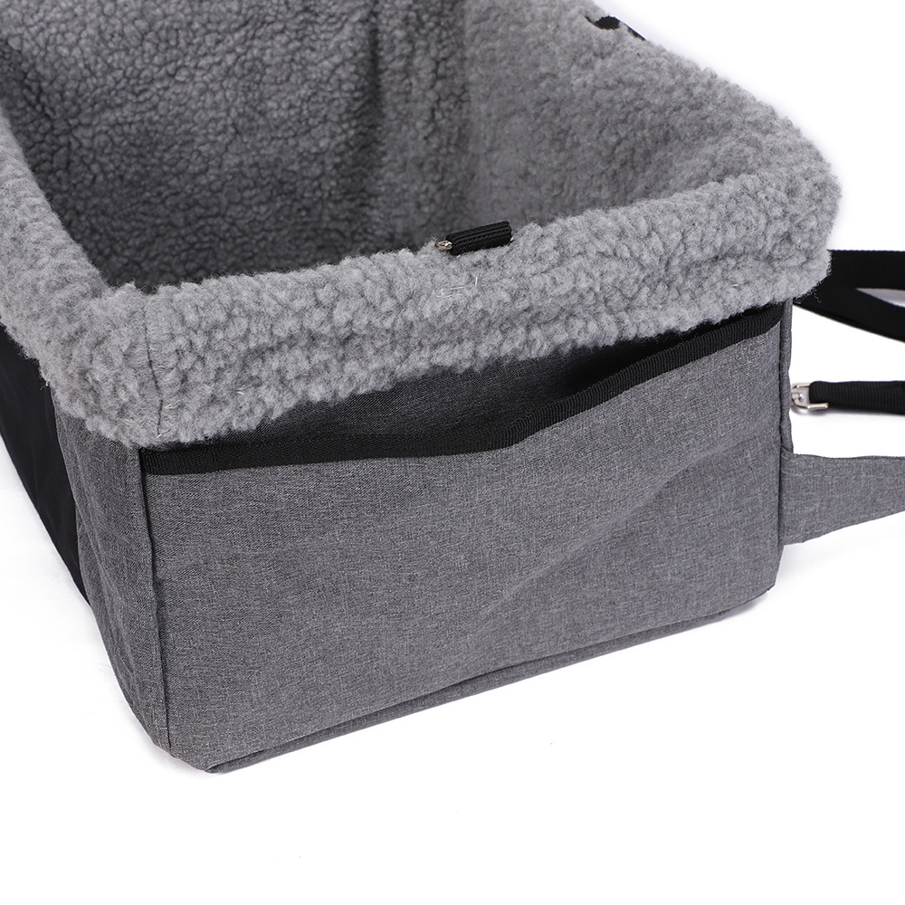 Rongka Pet Cross-border Pet Car Seats, pet car supplies, lamb fleece warmth, comfortable pet beds for cats and dogs, pet bags pic 6