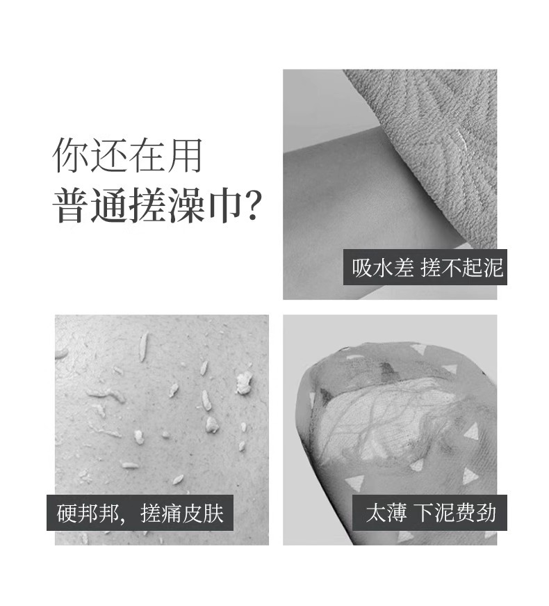 搓澡海绵儿童搓澡沐浴棉不伤皮肤成人后背搓澡巾浴擦洗澡搓泥专用详情2