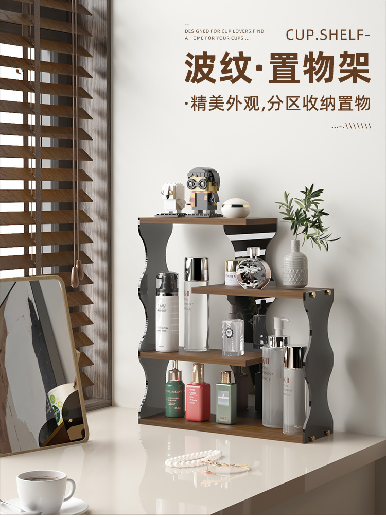 Cup rack, mug storage rack, coffee bar counter rack, office desk storage and organization rack pic 1