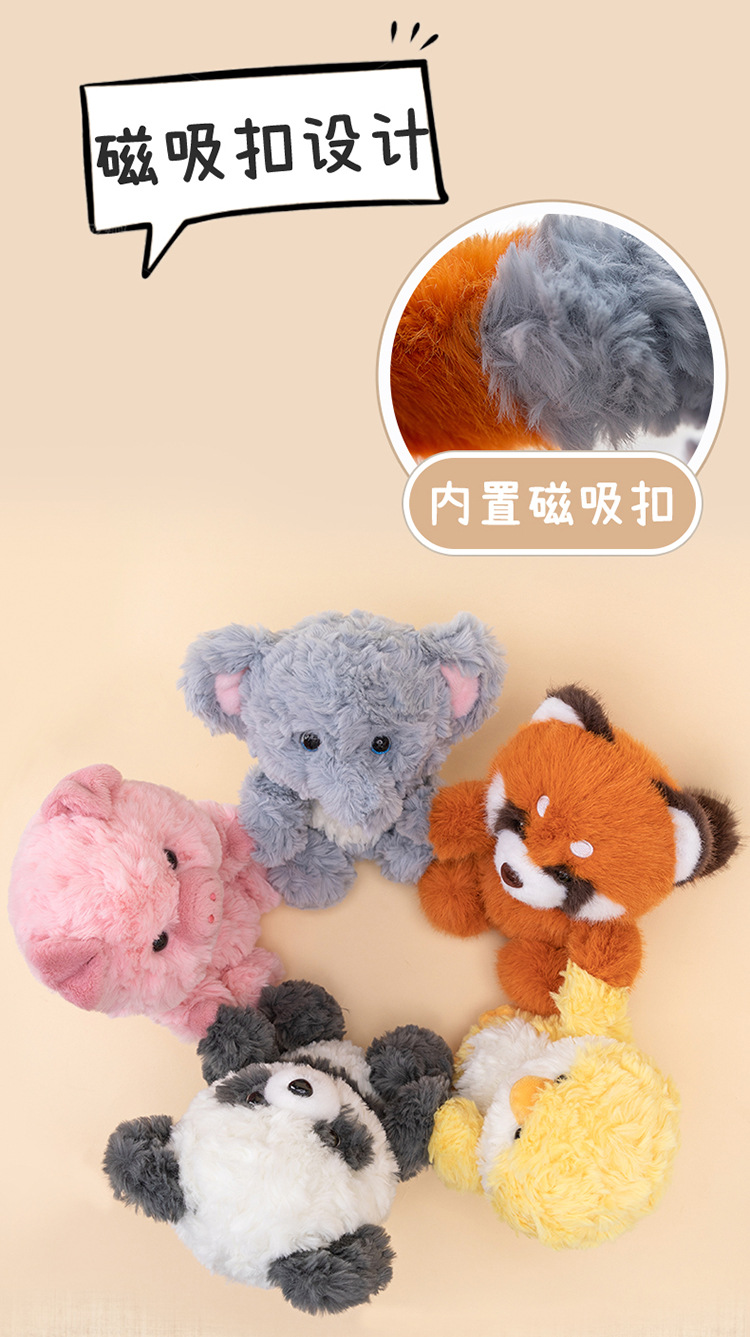 新款桌陪系列小动物毛绒玩具熊猫掌中宝陪伴安抚坐姿礼物公仔娃娃详情6