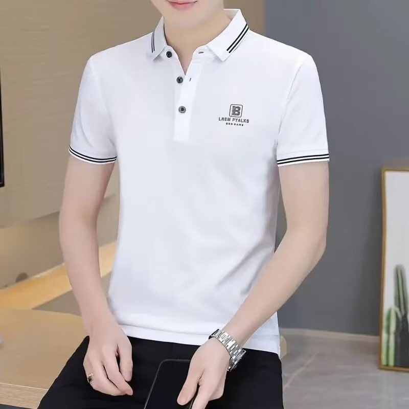 短袖男士T恤Polo打底衫新款夏季男装翻领休闲衬衫T恤男式上衣批发详情7