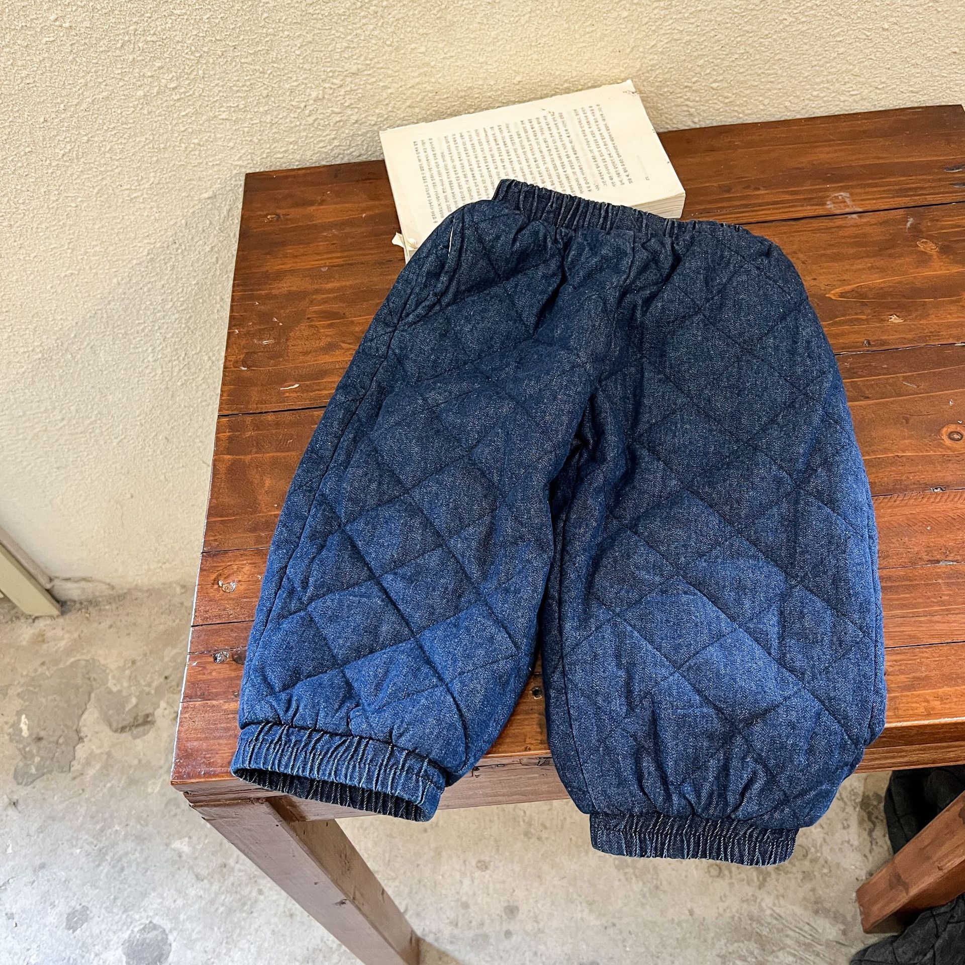 儿童夹棉牛仔裤加厚男童休闲裤子女童保暖2024新款秋冬季宝宝长裤详情7