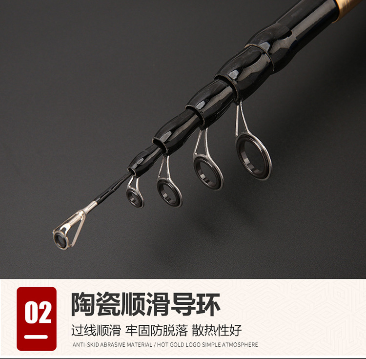 Ultra-short circuit sub-rod telescopic small sea rod portable mini fishing rod, casting rod, boat rod, cross-border special fishing rod set pic 9
