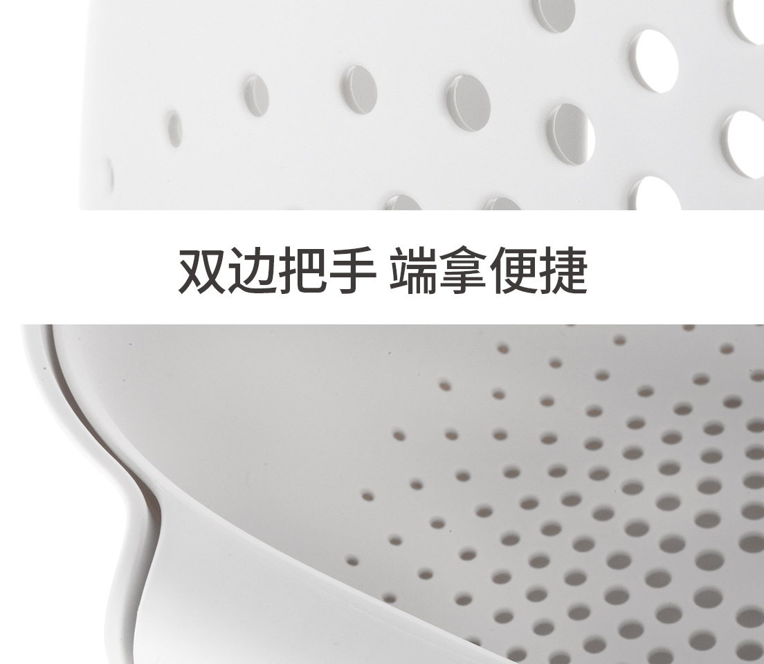 懒角落 双层洗菜盆沥水篮家用厨房洗菜篮子水果蔬菜盘滤水洗菜详情17
