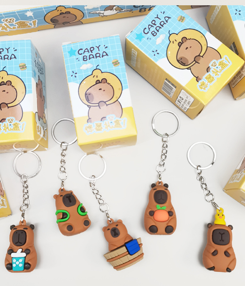 24入卡皮巴拉盲盒游戏同款手办公仔网红钥匙扣摆摊儿童学生小礼物详情2