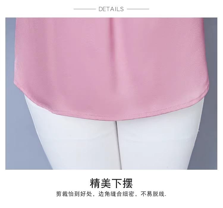 时尚妈妈装衬衫宽松大码中年女上衣洋气夏装中老年五分中袖t恤衫详情8