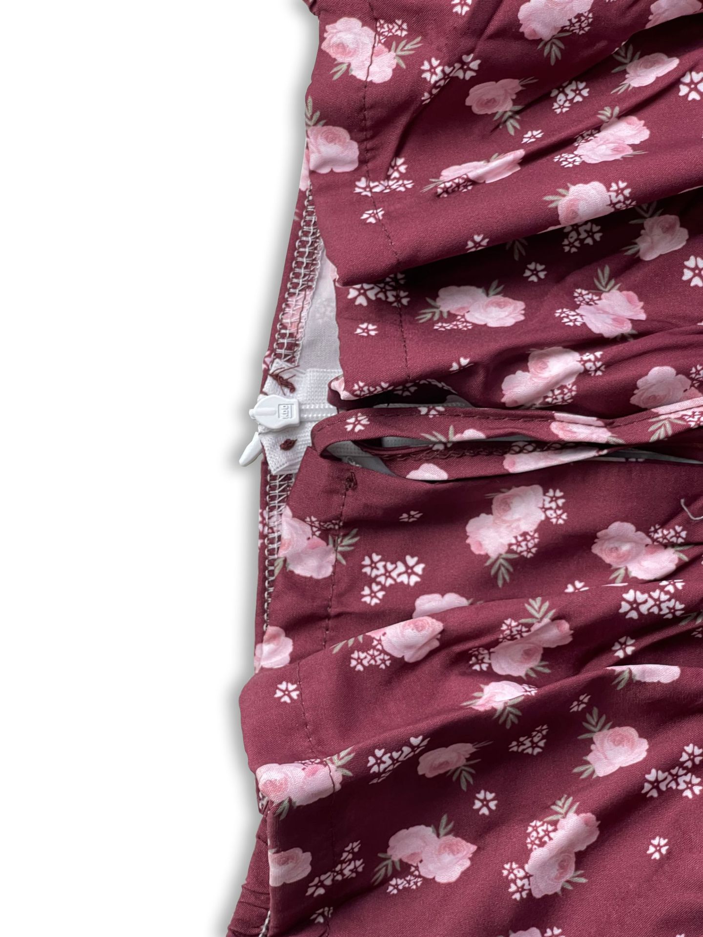 2025亚马逊独立站欧美女装新款碎花方领性感开叉大摆春季连衣裙女详情40