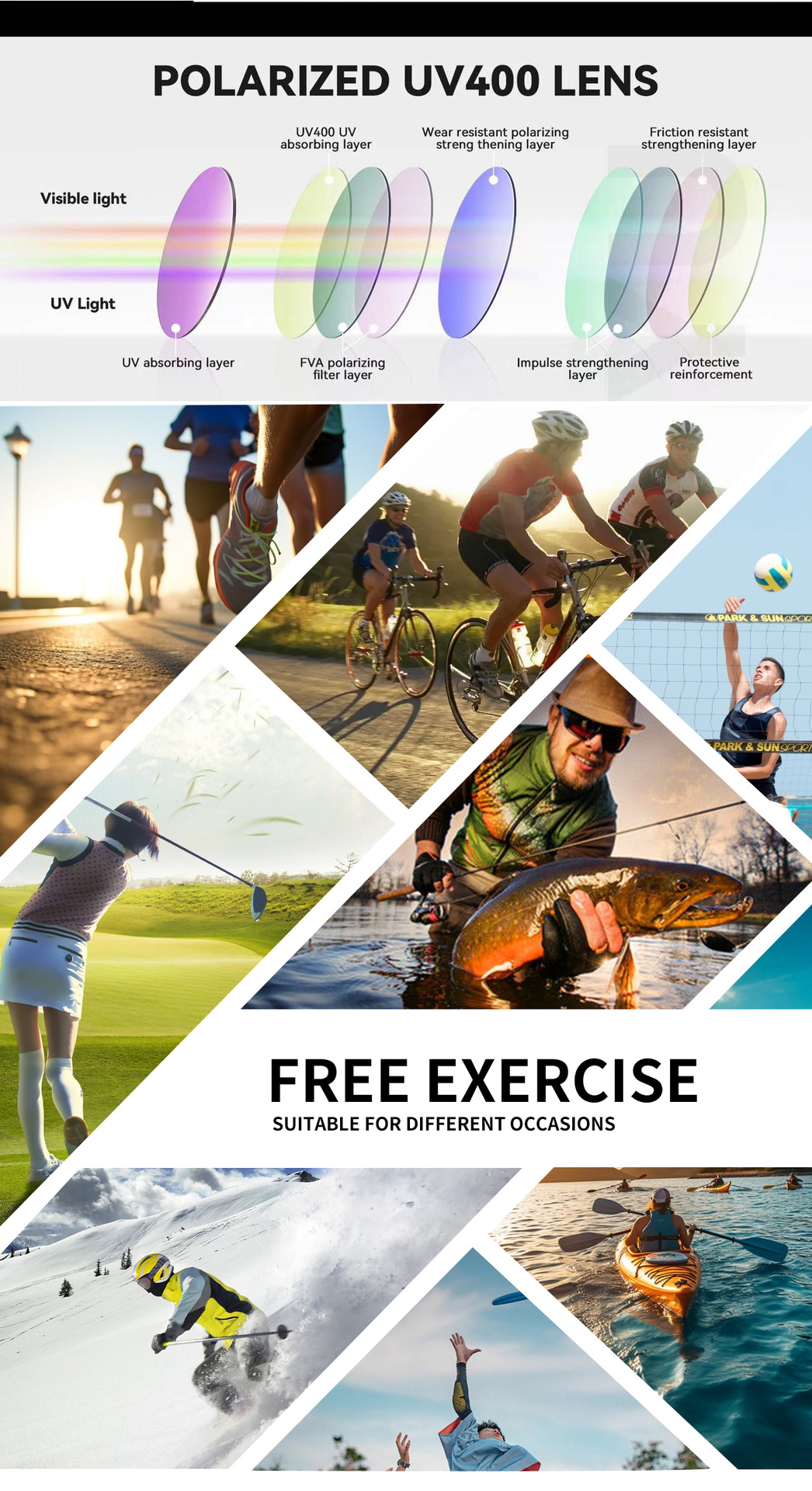 跨境欧美户外骑行太阳镜D731男士偏光彩虹色复古运动墨镜太阳眼镜详情6