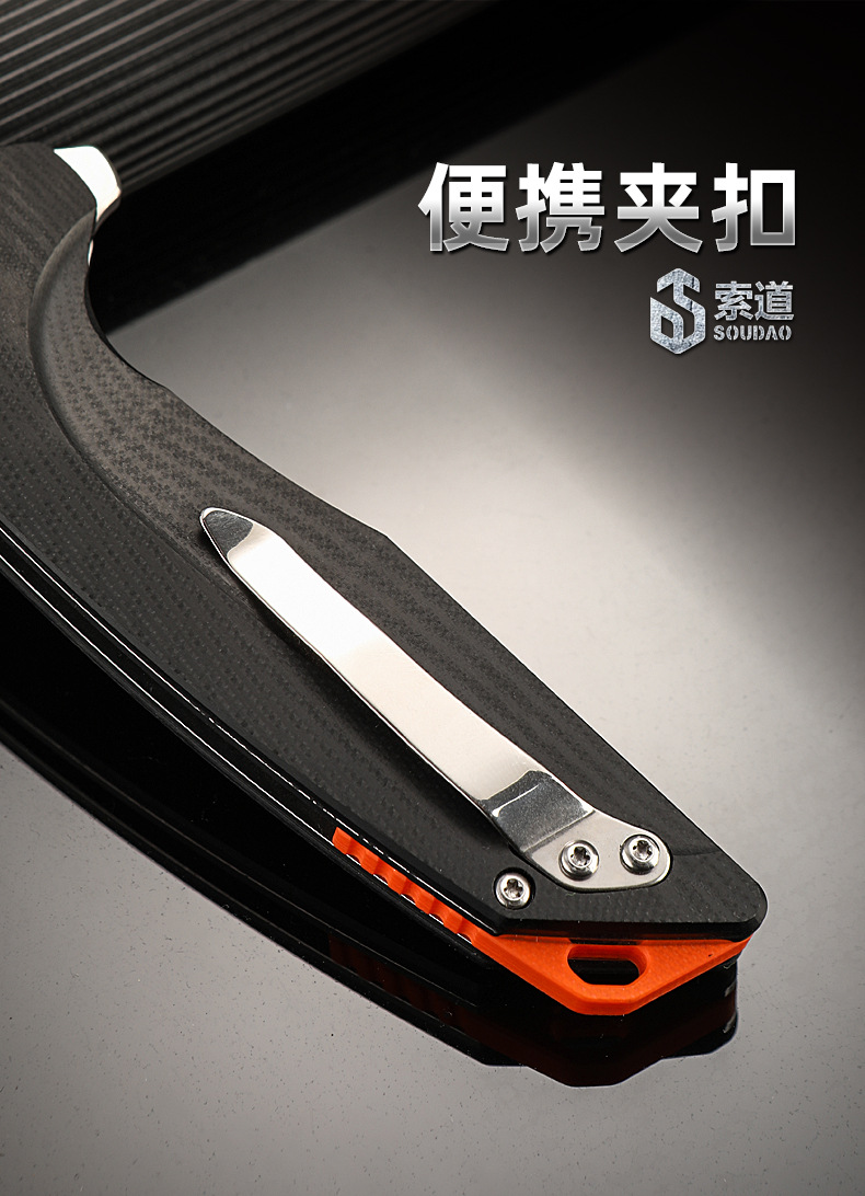 Wholesale outdoor D2 steel self-defense knives, high-hardness folding knives, portable survival folding knives, camping and field tactical knives pic 22