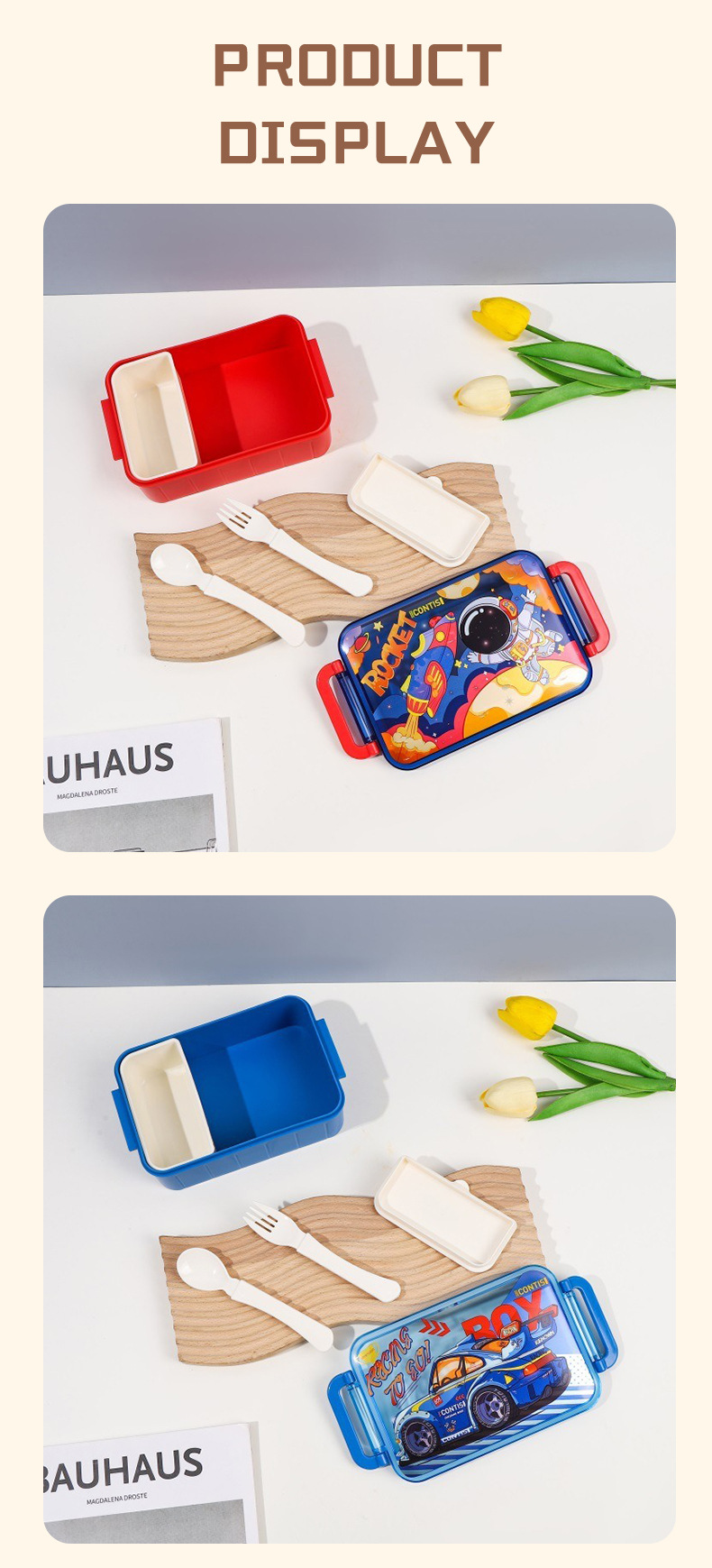 学生上班族塑料饭盒单层分格大容量便当盒食品级轻食午餐水果餐盒详情9