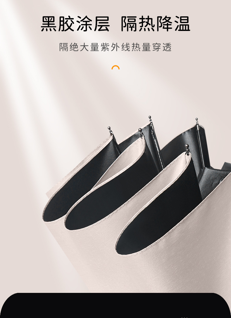 12骨木柄自动晴雨两用防晒伞男女大号加固黑胶折叠伞广告雨伞详情3