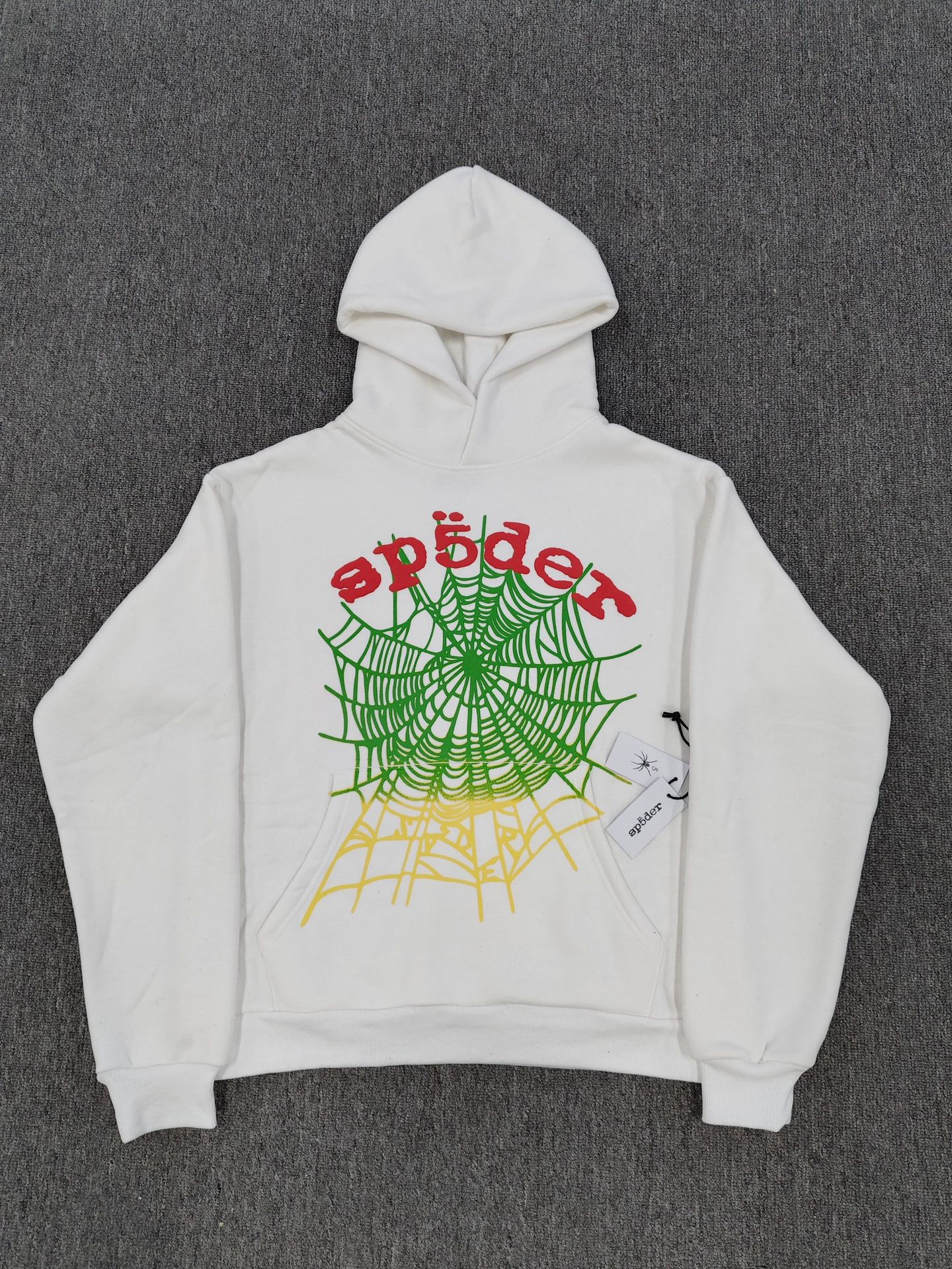 欧美潮牌海外版重磅连帽衫潮流情侣蜘蛛网加绒Sp5der卫衣跨境爆款详情16