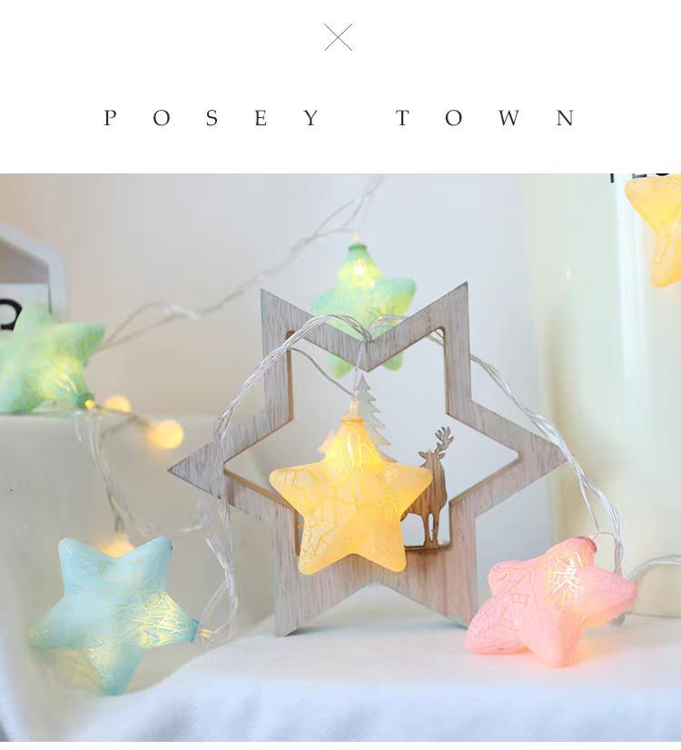 户外装饰彩灯闪灯串灯满天星串灯挂灯房间卧室生日场景布置星星灯详情5