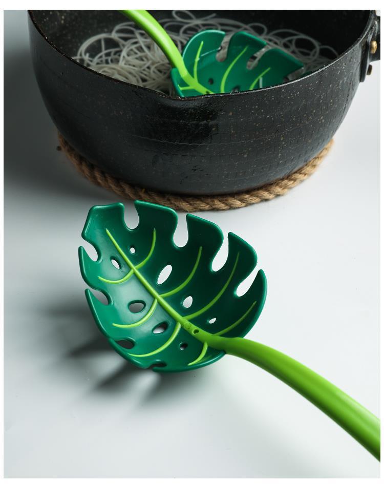 外贸龟背叶子创意漏勺子树叶漏勺捞面勺厨房家用捞饺子火锅神器捞详情5