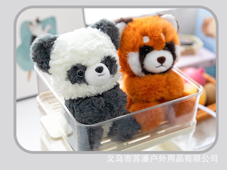 新款跨境桌面陪伴系列浣熊小猪小象熊猫小鸡毛绒玩偶办公摆件可爱公仔礼物详情17